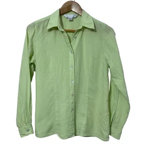 Petite Sophisticate Womens Linen Shirt Size P Vintage Button Up Business Casual - Picture 1 of 5