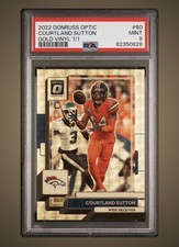 2022 Donruss Optic Courtland Sutton #60 Gold Vinyl 1/1 Broncos PSA 9