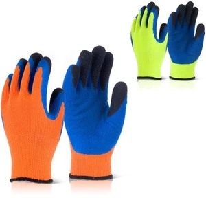 Beeswift BF3 Thermo Star Latex Palm Coated Thermal Cold Winter Warm Grip Gloves - Picture 1 of 2