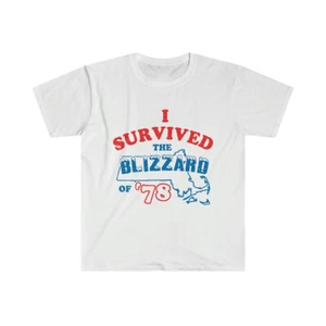 T-Shirt I SURVIVED THE BLIZZARD of 78 Herren Massachusetts MA Boston 1978 '78 - Bild 1 von 2