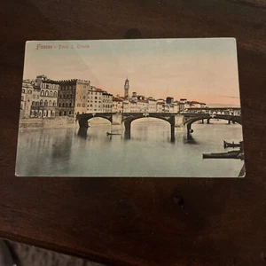 Vintage Postmarked 25th Jan 1911 Firenze Ponte S Trinita Bridge Italy #11465 - Picture 1 of 2