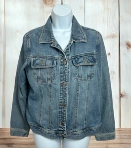 Chaqueta vaquera vintage Y2K Old Navy Trucker talla M azul claro jean lavado - Imagen 1 de 8