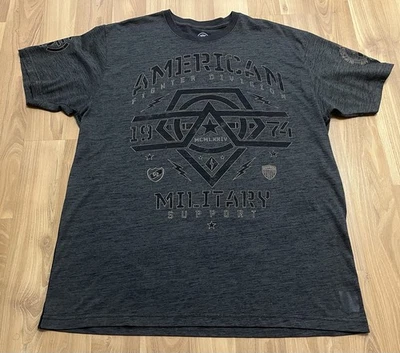 CAMISETA HOMBRE AMERICAN FIGHTER HEBILLA APOYO MILITAR 3XL Foto 1 de 4