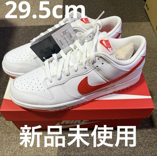 NIKE Uomo 11.5US Dunk Low Bianco Rosso