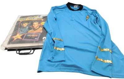 Винтажный рубиновый костюм Star Trek Спок синяя рубашка мужской размер L большой читать - Изображение 1 из 4