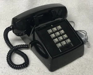 Teléfono de Escritorio Vintage ITT Modelo 2500 Series NEGRO Pulsador Tono Táctil - Imagen 1 de 7