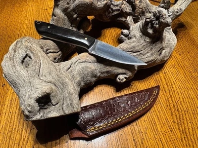 Sweet EDC PEN belt  knife High Carbon Steel w/Black Horn handles - Image 1 of 3