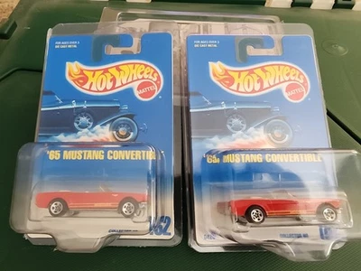 Ford Mustangs 1992 Hot Wheels #162 rojo 1965, lote de 2 (T4) Foto 1 de 3