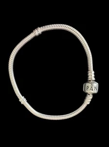 Pandora 7” Plata Esterlina Serpiente Cadena Cierre Barril Clásico 925 Ale Pulsera Z10 - Imagen 1 de 4