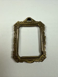Vintage Doll House Miniature METAL PICTURE FRAME 1:12 Scale 1” Tall Gold Tone - Picture 1 of 5