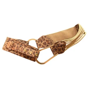 Leopard Print Women's waist belt- some stretch small- leopard cheetah brown - Picture 1 of 5