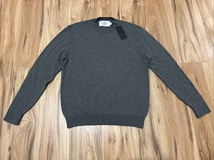 NWT Alex Crane Men's Size M Campo Sweater 100% Italian Merino Wool - Storm Grey - Picture 1 of 9
