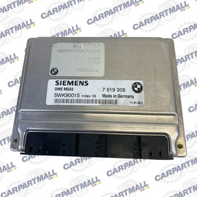 BMW 325I 2001-2003 2,5 L A/T motor módulo de control informático ecm ecu 7-519-308 OEM Foto 1 de 4
