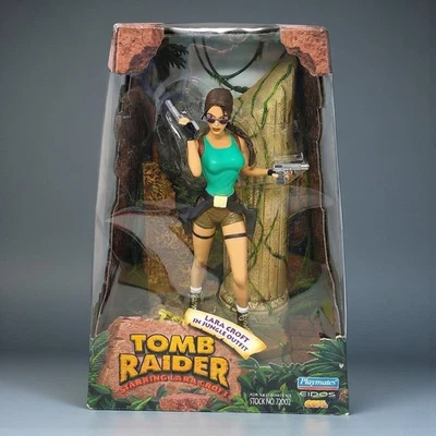 Figura de acción Playmates Tomb Raider 1999 Lara Croft en traje de selva en caja abierta Foto 1 de 4