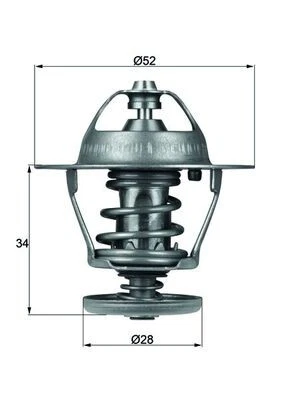 Termostato MAHLE TX 68 88D, refrigerante para CITROËN, FIAT,FORD, MAZDA, PEUGEOT Foto 1 de 2