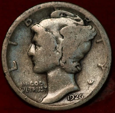1926-D Denver Mint Silver Mercury Dime - Image 1 of 2