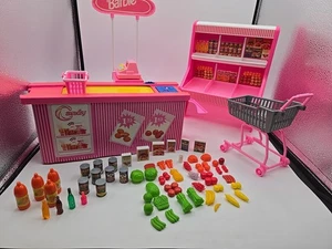 Vintage 1992 Barbie Supermarkt Spielset #7573 mit Lebensmitteln Lebensmittel - Bild 1 von 23