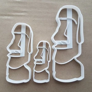 Moai Head Easter Island Monolith Shape Cookie Cutter Dough Biscuit Fondant Sharp - Picture 1 of 5