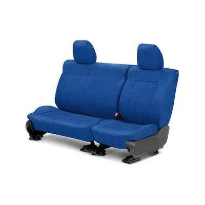 For Ford F-150 19-20 CalTrend NeoSupreme 2nd Row Blue Custom Seat Covers - Image 1 of 3