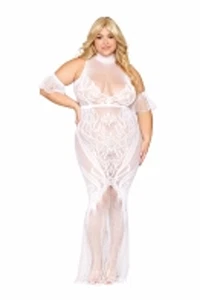 BODYSTOCKING GOWN WHITE Q/S  - Picture 1 of 2
