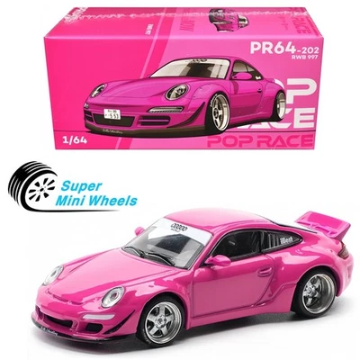 Pop Race 1:64 Porsche RWB 997 rosa #202 - Imagem 1 de 4