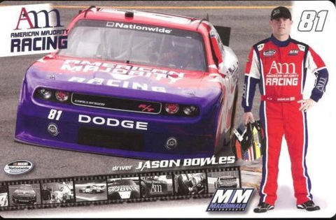 2012 JASON BOWLES "AMERICAN MAJORITY" #81 NASCAR NATIONWIDE SERIES POSTCARD Cover