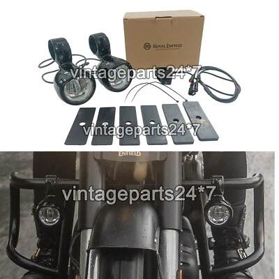 Original Royal Enfield Meteor 350 Phare Additionnel LED De Brouillard, Noir - Photo 1/4