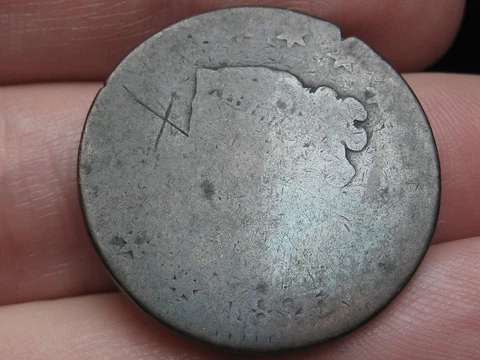 1825 Matron Head Large Cent Penny- Lowball, Heavily Worn Cover