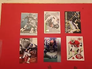 Lot of (6) Different Deion Sanders Football Cards w Inserts - Falcons/49ers HOF - Bild 1 von 7