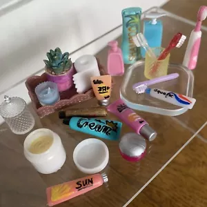 1/6 Scale Fashion Barbie Doll House Accessories Mini Bathroom Toiletries Bundle - Picture 1 of 11