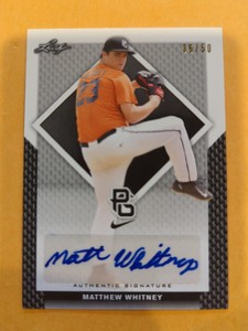 2016 Leaf Perfect Game National Showcase Black /50 Matthew Whitney #BA-250 Auto