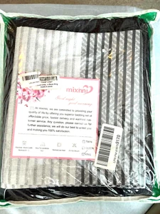 Juego de edredón Mixinni edredón king 2 fundas de almohada gris negro moderno geométrico retirado - Imagen 1 de 4