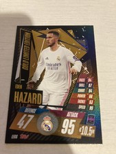 TOPPS MATCH ATTAX  2020 - 21 CARD  EDEN HAZARD  REAL MADRID GOLD LIMITED EDITION