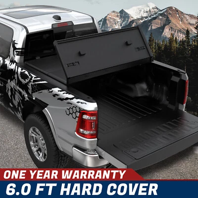 Fit 1982-1993 S10/ GMC S15 350 lb 6FT Fiberglass Hard Bed Tonneau Cover 3-Fold Foto 1 de 4