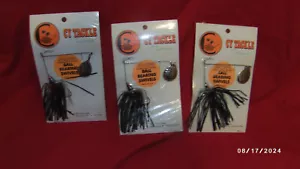 3 CY TACKLE bianco e nero 1/4 oncia Convincer Spinnerbait Allentown PA - Foto 1 di 3