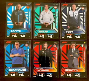 Lot Of 6x 2022 Topps Turbo Attax Formula 1 Team Principals, Wolff, Horner, Etc - Picture 1 of 2