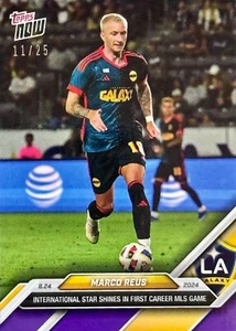 2024 Topps Now MLS #116 Marco Reus LA Galaxy Purple Parallel /25 - Picture 1 of 2