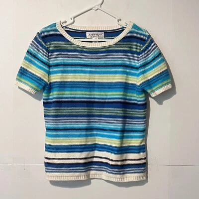 Jones Wear Mujer Tejido Camiseta Suéter Top Talla L Multicolor Hecho en Australia Foto 1 de 4