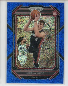 NIKOLA JOVIC 2022-23 Panini Prizm BLUE SPARKLE ROOKIE RC #d/144 Miami Heat - Picture 1 of 2