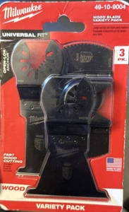 5 Pack Milwaukee 49-10-9004 Wood Blades 3-Pack Variety Universal Fit  Brand NEW - Picture 1 of 3