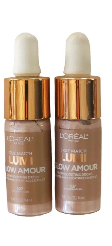 Loreal TrueMatch Lumi Glow Amour Daybreak Glow Drops 507 Sealed Lot of 2 NEW - Image 1 of 1