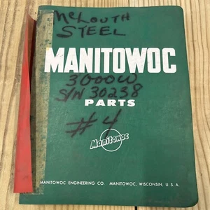 Manitowoc 3000W Vicon Parts Manual Serial # 30238 Genuine OEM Pre-owned Free S&H - Picture 1 of 4