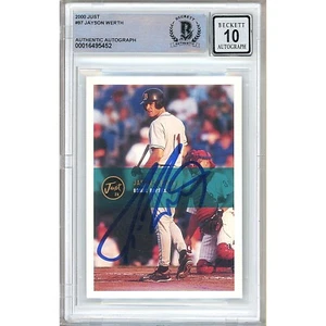 Jayson Werth Signed 2000 Just Rookie #97 BGS Auto 10 BAS Slabbed Blue Jays MLB - Picture 1 of 5