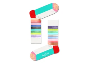 Happy Socks Half Stripe Sock  size US ( W 5.5-9.5 ) ( M 4.5 -7.5 ) - Picture 1 of 3