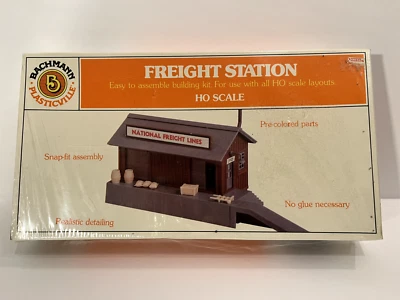 HO 1/87 Scale Bachmann 46216 Lighted Freight Station New Sealed  FREE SHIPPING - Image 1 of 3
