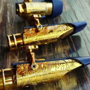 Saxophone Metal Mouthpiece Gold Plated Alto Tenor Soprano Sax Mouthpiece 2025 - Picture 1 of 16
