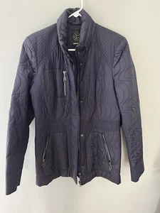 Creenstone Navy Jacket With Hidden Hood Size 36 - Picture 1 of 11
