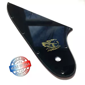 Glanzschwarz Schlagbrett für ""Inspired By"" Epiphone Standard Firebird + goldenes Aufkleber - Bild 1 von 8