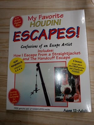 NEW BIGBOX My Favorite Houdini Escapes VERY RARE ! PC win95. With Handcuffs! - Image 1 of 4