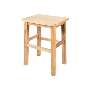 Solid wood dining living room wooden color stool, study stool, washbasin stool - Picture 1 of 4